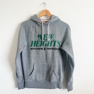 Homage New Heights Podcast XS Gray Green Fleece Lined Kangaroo Pocket Hoodie